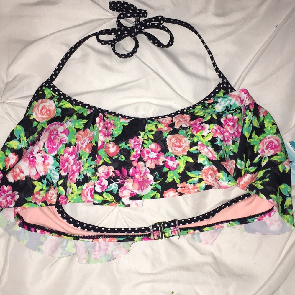 Floral bathing suit top